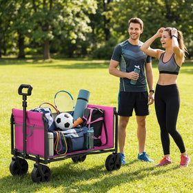 Holacamking pink outdoor helper wagon adds a stylish touch to outings.