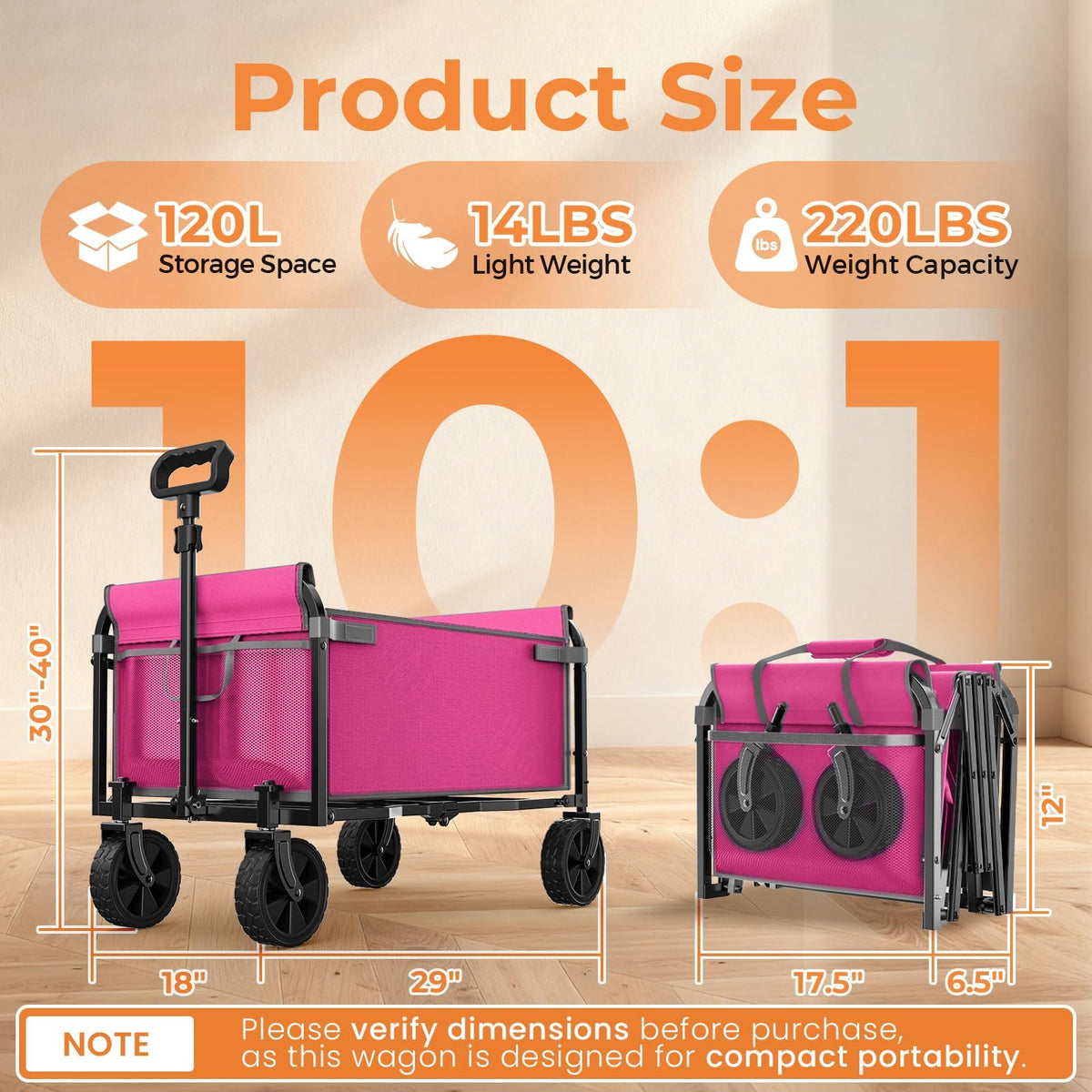 Holacamking two-seat wagon offers rests after activities at parks or beaches.