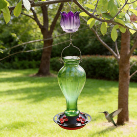 HOLAHOMA thicker glass for sturdy garden decor and durability