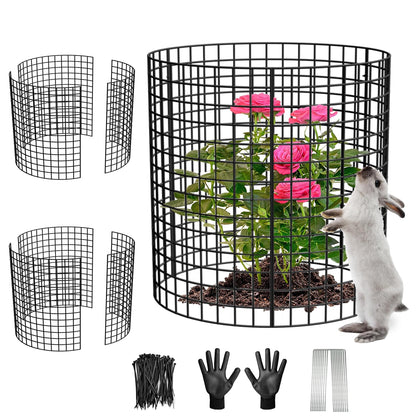 HOLANHING 3-Pack plant protectors assembled cages protect garden plants from animals.