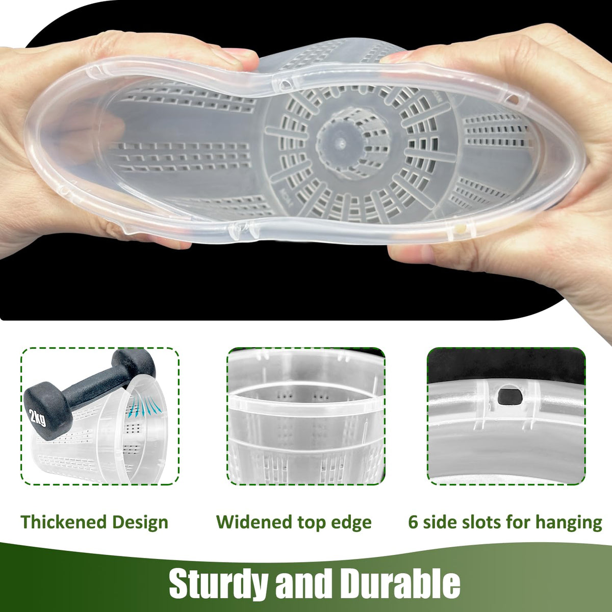 HOLANHING 360-degree ventilation holes support healthy root growth.