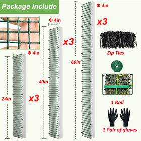 Holanhing 40-inch D-shape moss pole ideal for mid-height climbing plants.