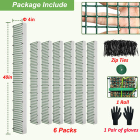 HOLANHING assembly kit with ties and gloves for quick setup