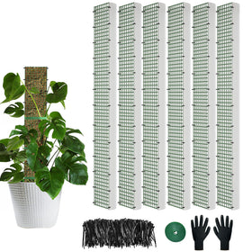 HOLANHING D-shape moss pole 40 inch supports climbing plants with strong semi-cylindrical design
