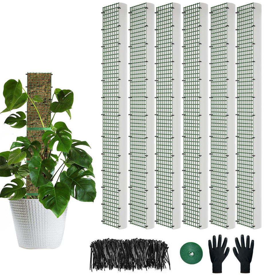 HOLANHING D-shape moss pole 40 inch supports climbing plants with strong semi-cylindrical design