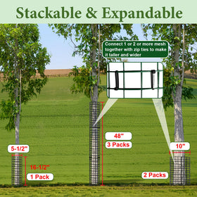 HOLANHING expandable stackable tree guard demonstrates customizable trunk sizing.