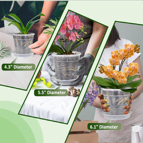 HOLANHING indoor outdoor use orchid pot suitable for home or patio