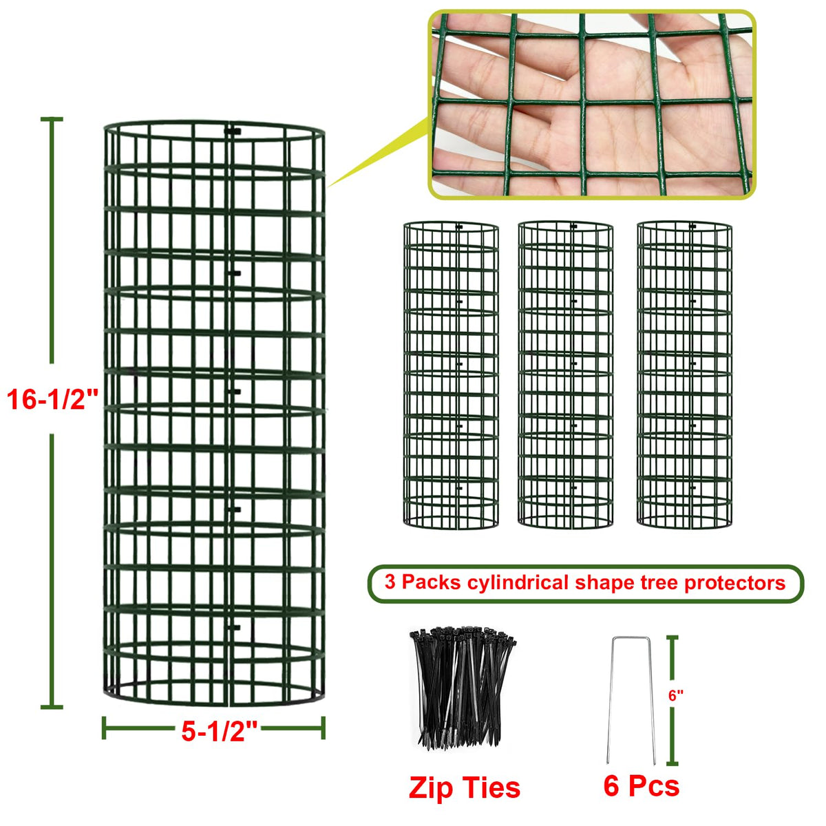 HOLANHING metal stakes help keep the guard firmly in place.