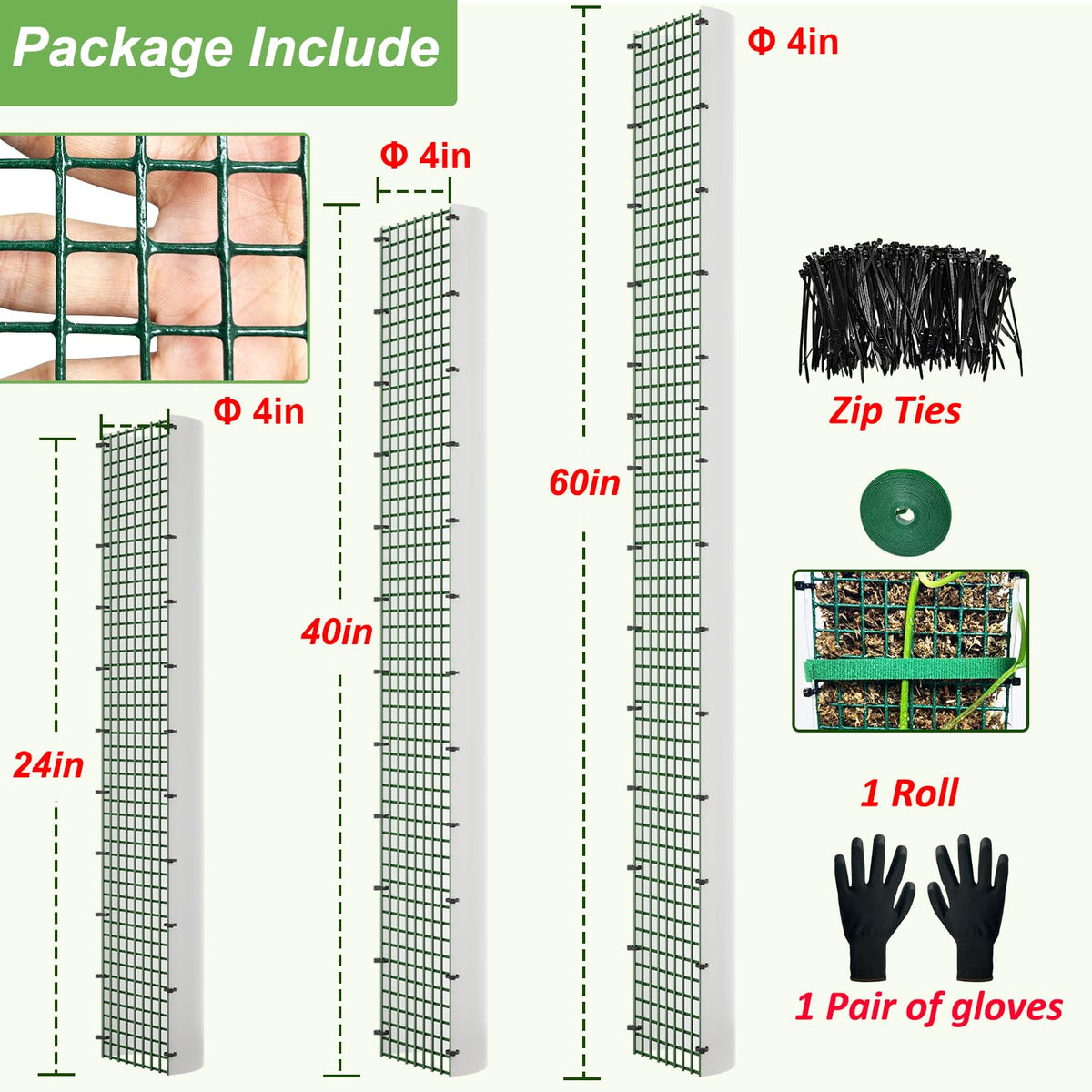 Step-by-step assembly visuals for HOLANHING moss pole