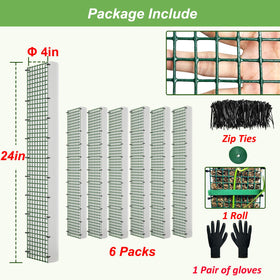 HOLANHING package content display with poles, zip ties, and gloves.