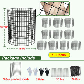 HOLANHING pre-bent mesh pieces shown for quick cage setup to protect seedlings.