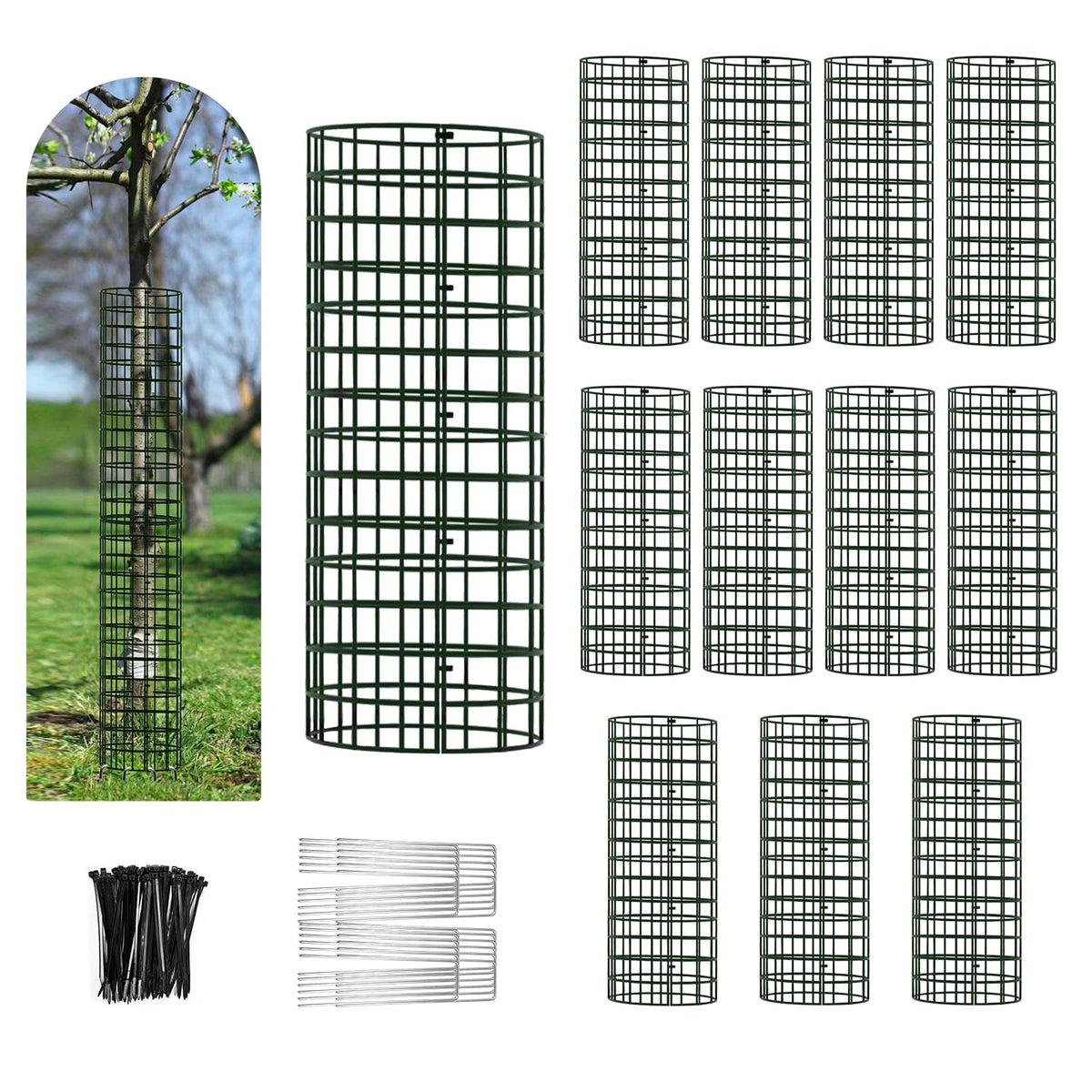 HOLANHING tree trunk protector kit guards saplings from deer damage.