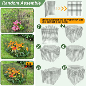 HOLANHING cage in 13-1/2 inch diameter provides room for growing plants.