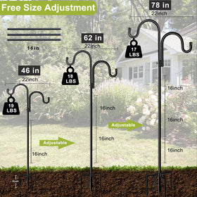 HoLarXuQ extendable height demonstrates adjustable reach to 78, 62, or 46 inches.