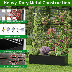 HOLCEPZN heavy-duty steel construction provides durable outdoor support.