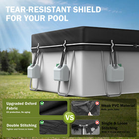 HOLDCOVER 7x10ft solar heating feature warms water with sunlight