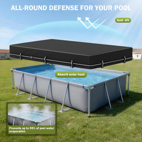 HOLDCOVER 7x10ft UV-protected seams shield pool surface year-round