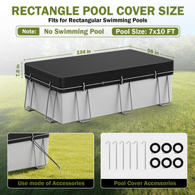 HOLDCOVER 7x10ft windproof edge-ring design with weights for stability