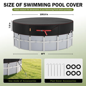 HOLDCOVER solar pool cover blocks rainwater and reduces evaporation.