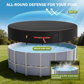 HOLDCOVER UPF50+ fabric blocks UV rays, protecting water and liner.