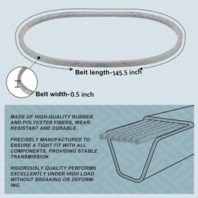 Holdly belt close-up 07200023, precise fit for compatible Ariens, IKON, and Gravely decks.