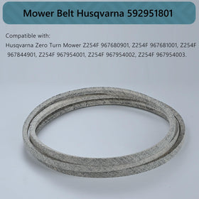Holdly belt installed on Husqvarna Z254F, reducing vibration for a smoother mow.