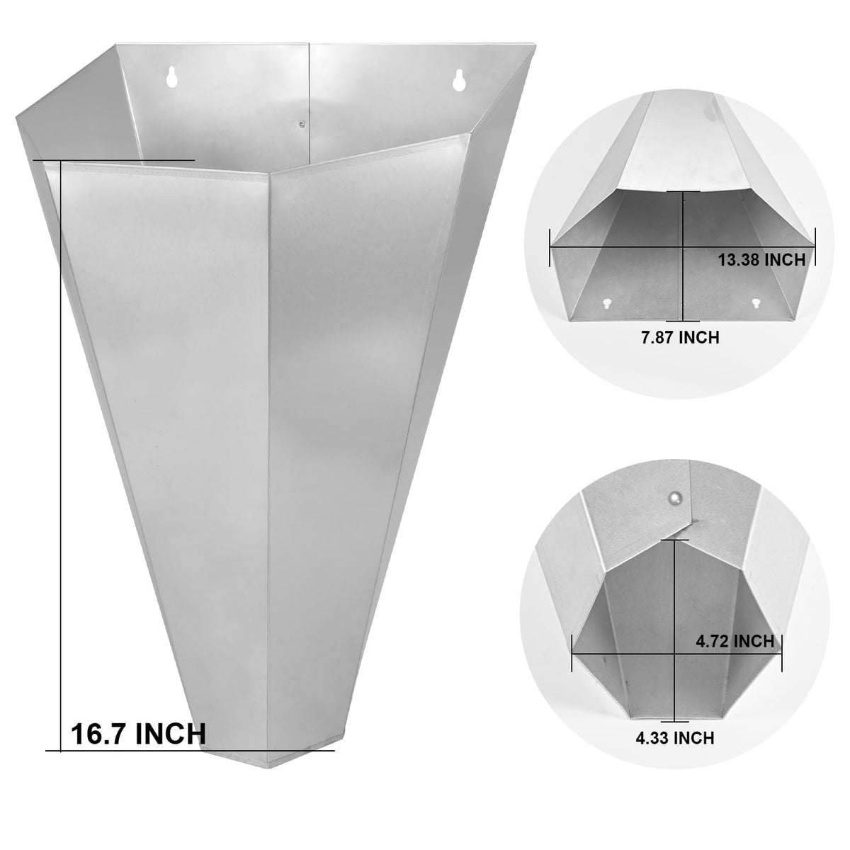 Holdly flat back design for secure mounting on a surface.
