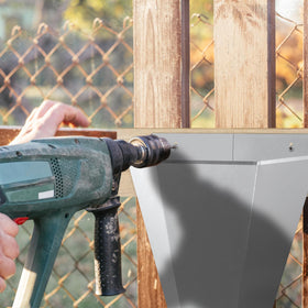 Holdly galvanized steel cone resists rust for outdoor use.