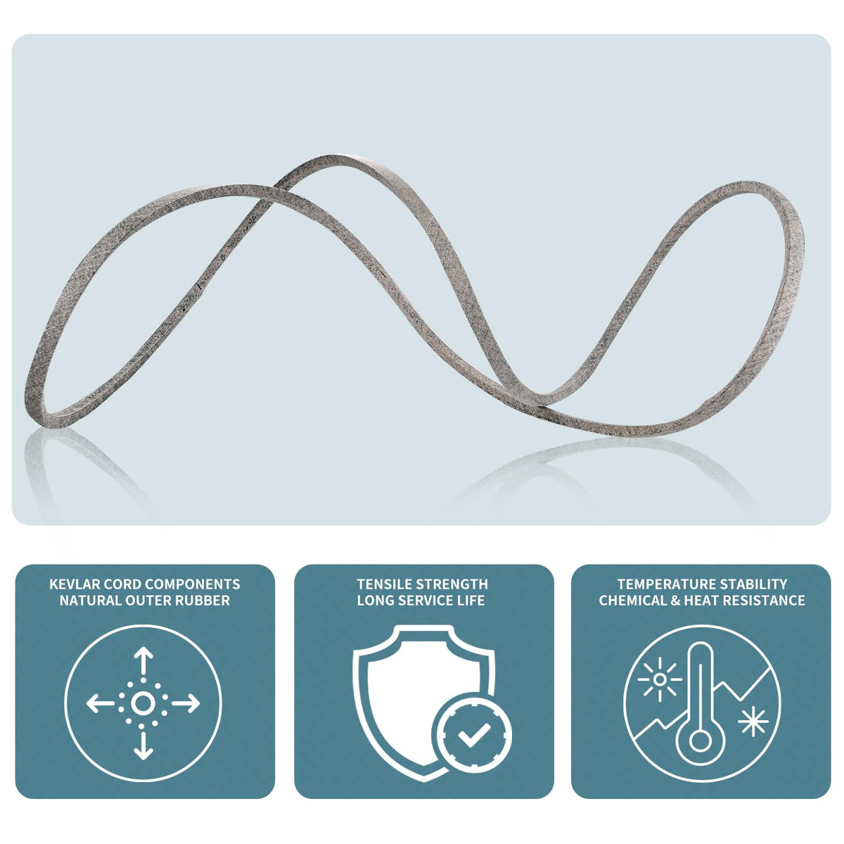 Holdly belt reduces vibration and noise for a steadier cut.
