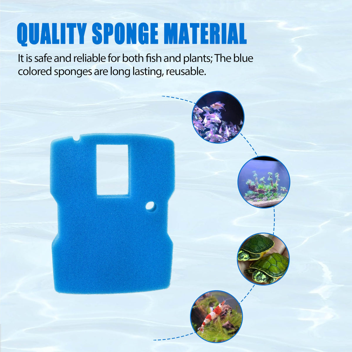 HOLEPU simple cleaning sponge pad for pond health.