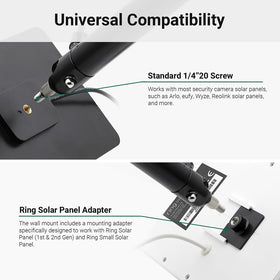Holicfun extended mounting arm for higher solar exposure and tilt.