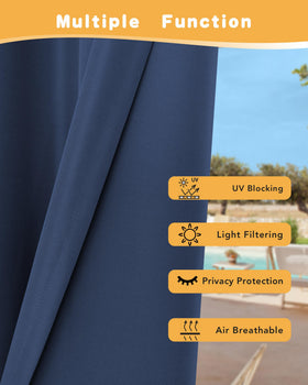 HolidayIdeas grommet curtains easy-hanging: sturdy rings simplify setup and adjustment.
