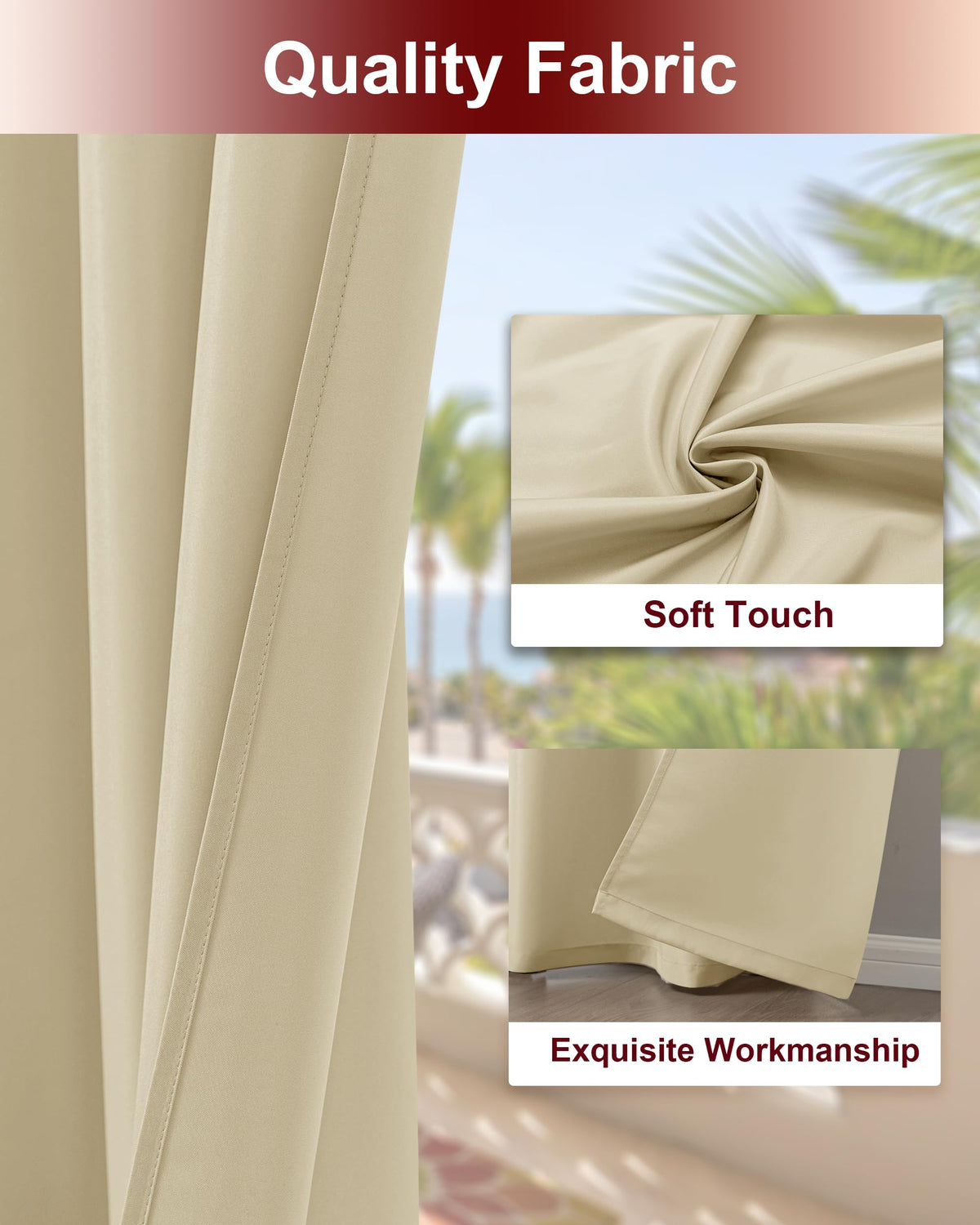 HolidayIdeas grommet design makes hanging easy and adjustable