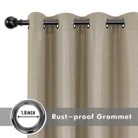 HolidayIdeas indoor-outdoor linen blend curtains, 54x84, ideal for porch or sunroom.