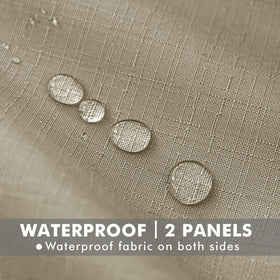 HolidayIdeas linen gazebo curtains outdoor, 54x84, provide rain protection and style.