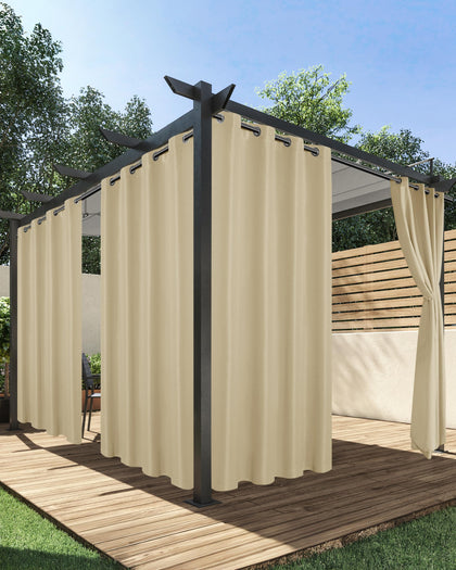 HolidayIdeas outdoor cream panel hanging for private patio shade