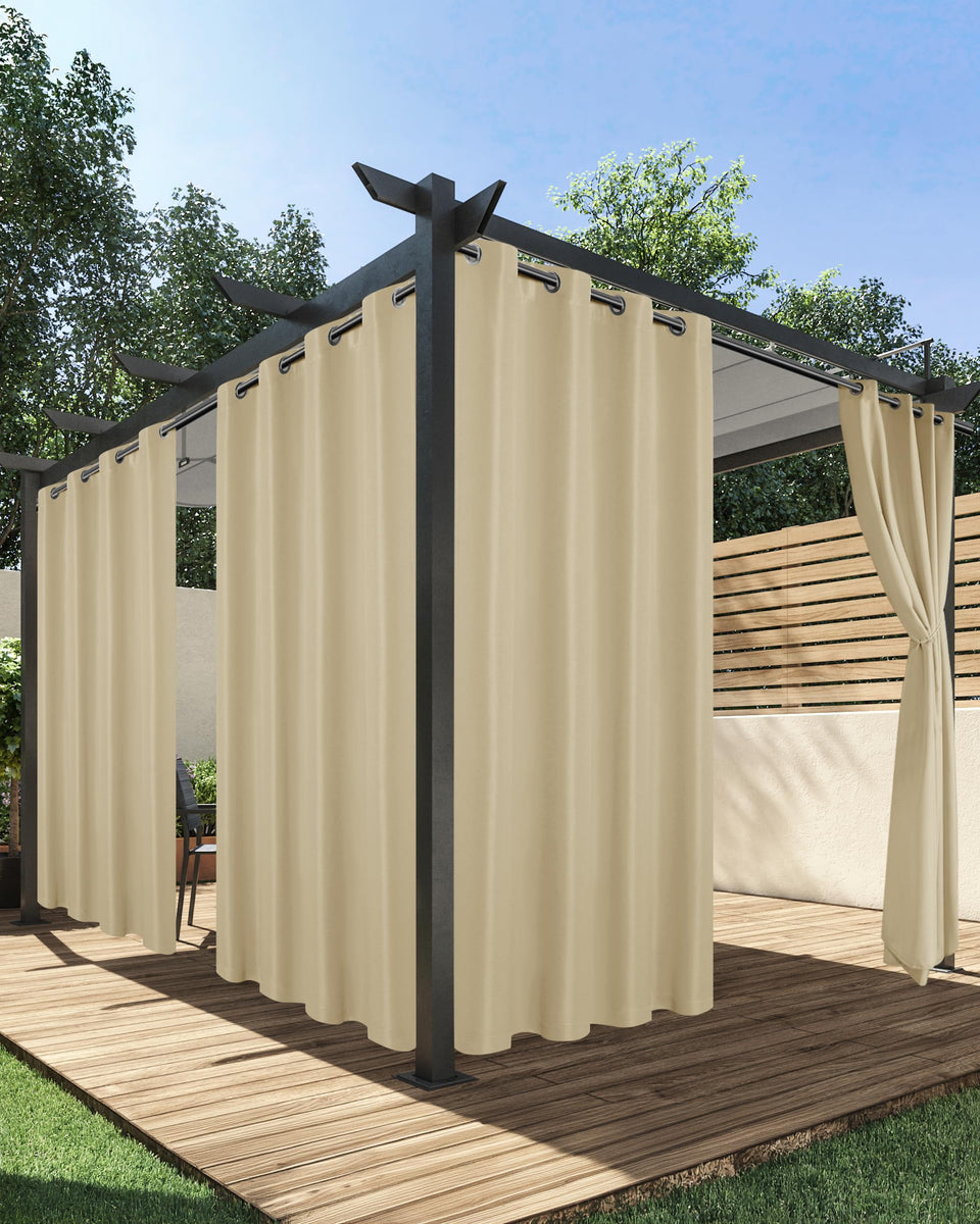 HolidayIdeas outdoor cream panel hanging for private patio shade