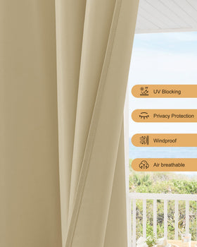 HolidayIdeas windproof bottom ensures stable drapes in gusty outdoor conditions.