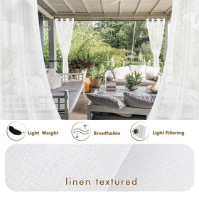 HolidayIdeas waterproof linen-blend fabric ready for light rain protection