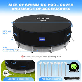 Holiwei 420D silver pool cover material offers durable weather protection