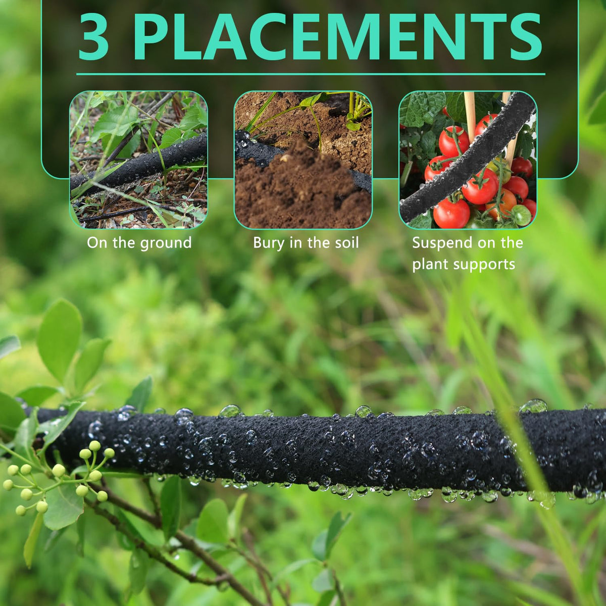 Holldoor raised bed irrigation layout covers plant rows efficiently.