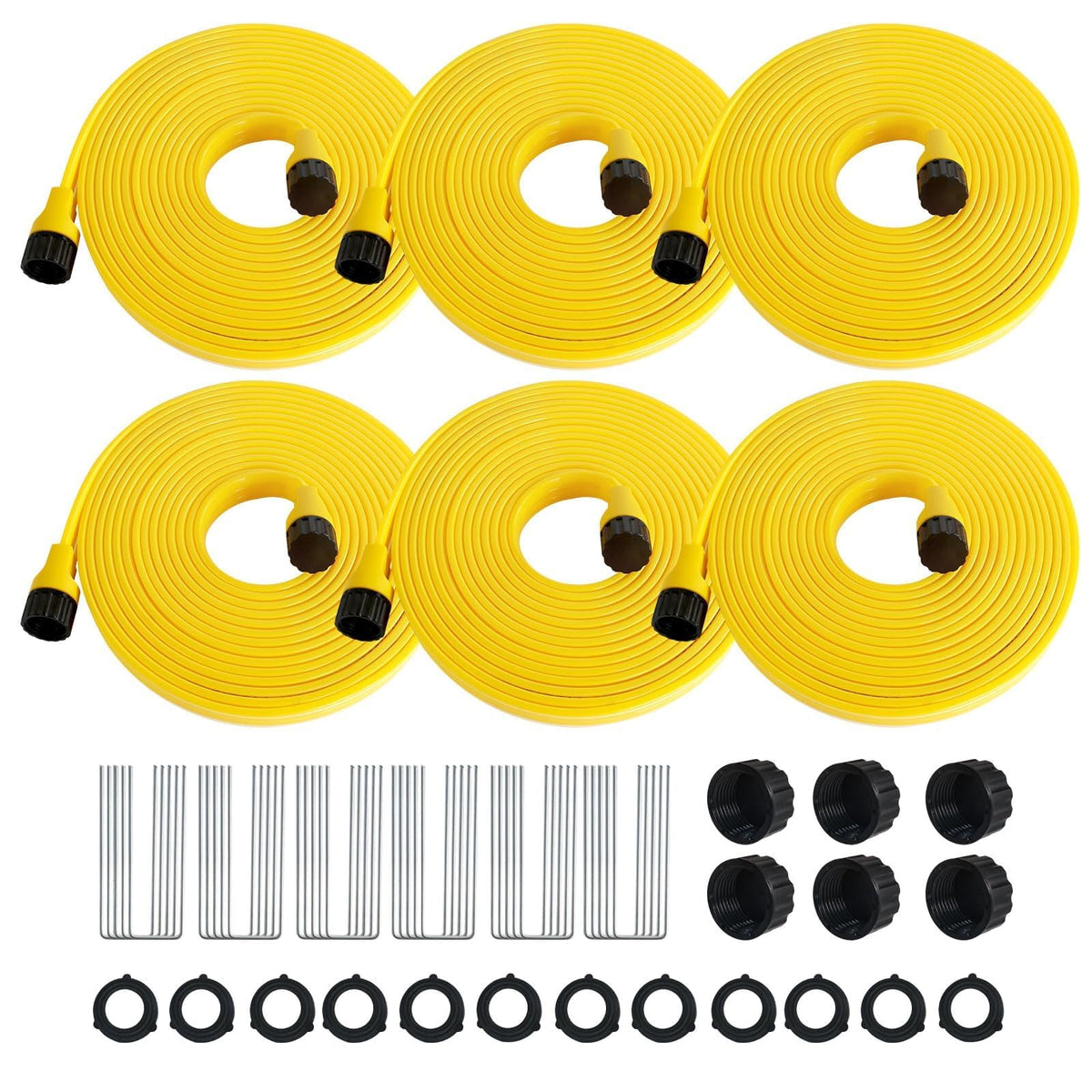 Holldoor sprinkler hose with flat spray for 25 ft coverage.
