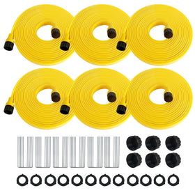 Holldoor sprinkler hose with flat spray for 25 ft coverage.