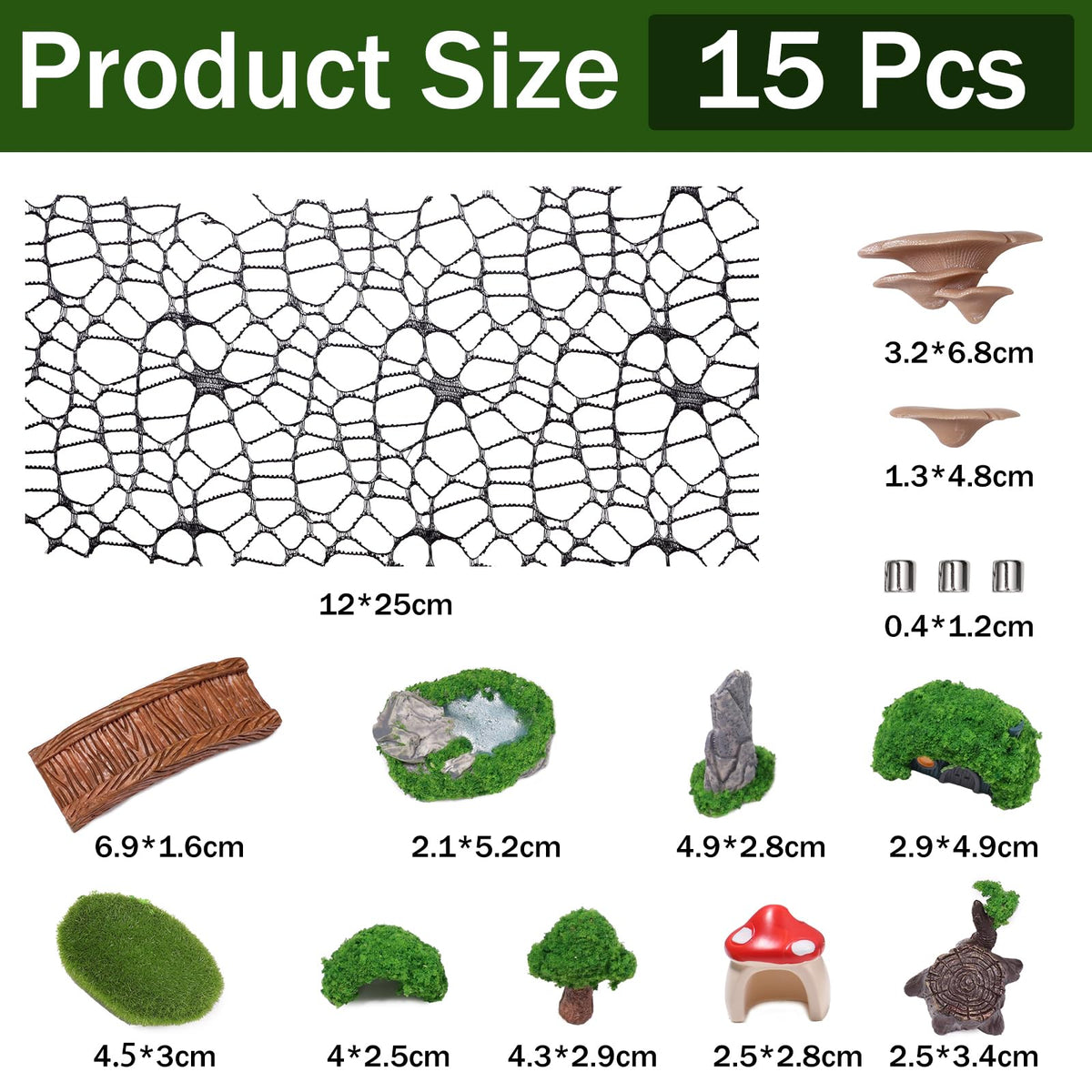 Hollima mini mountain pond decor for exploration in terrarium