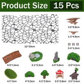 Hollima mini mountain pond decor for exploration in terrarium