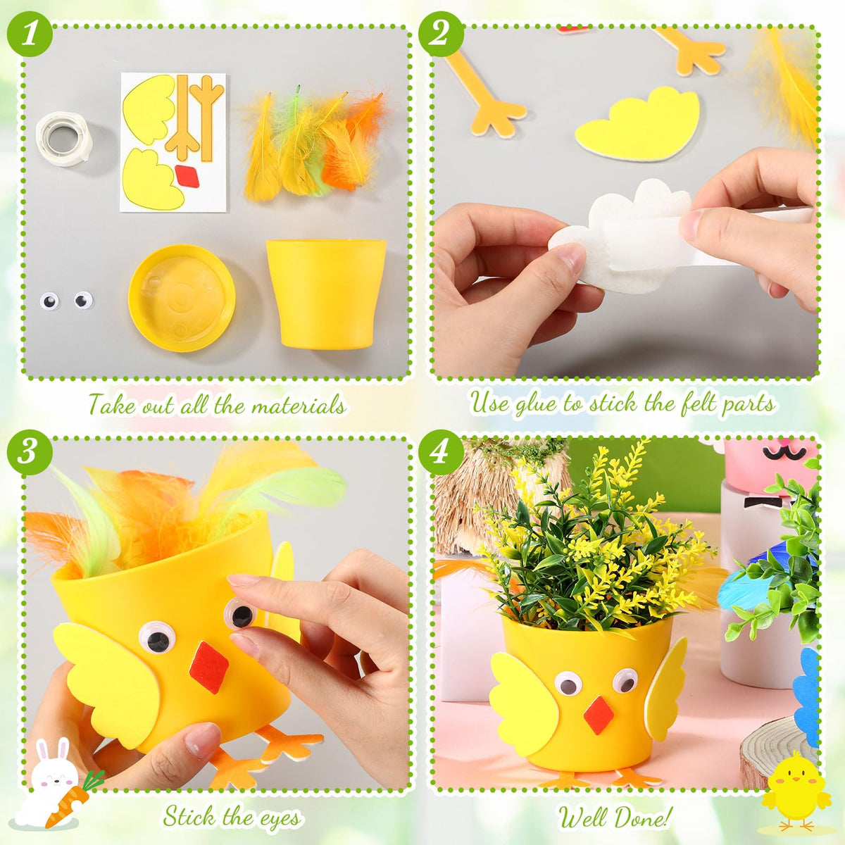 Hollowfly Easter flower pot lamb for DIY centerpieces and gifts