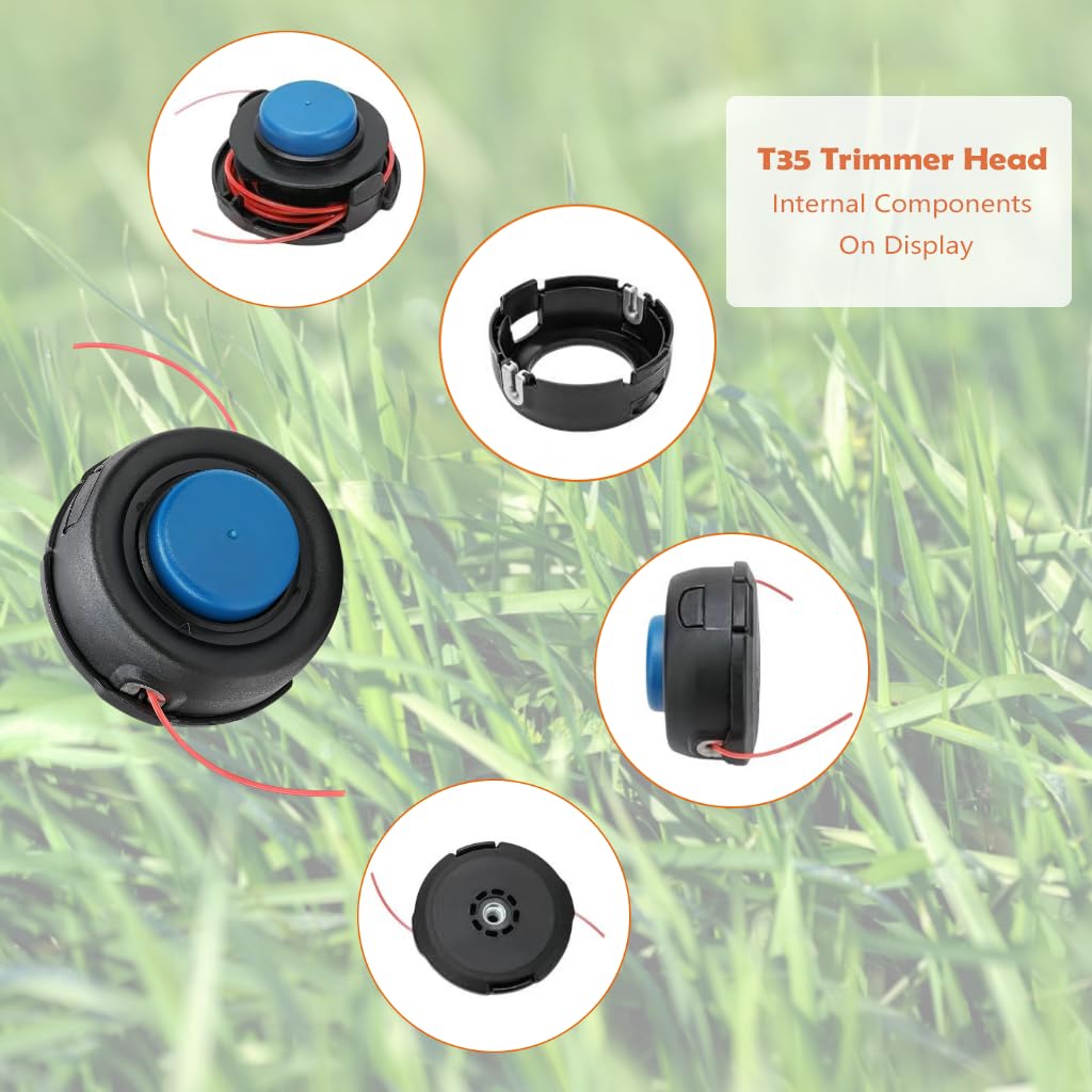 Holmgillick T35 trimmer head for Husqvarna 325LX promotes efficient cutting and reliability.