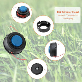 Holmgillick T35 trimmer head for Husqvarna 325LX promotes efficient cutting and reliability.