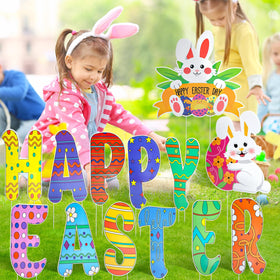 HOLYFUN corrugated PVC Easter sign fade-resistant material