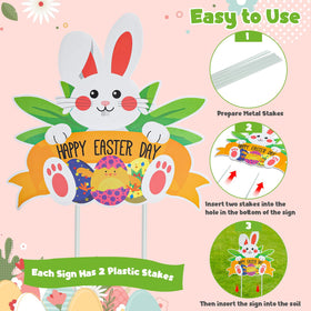 HOLYFUN Easter yard decor 15x8.5 inches for lawn impact